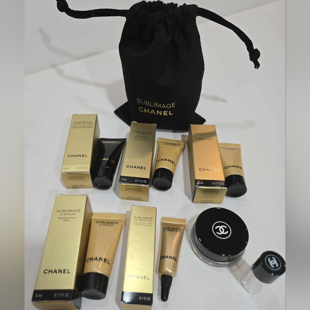 Chanel Sublimage 8 Pieces Travel Size Skincare Set With Sublimage Pouch - Picture 2 of 13